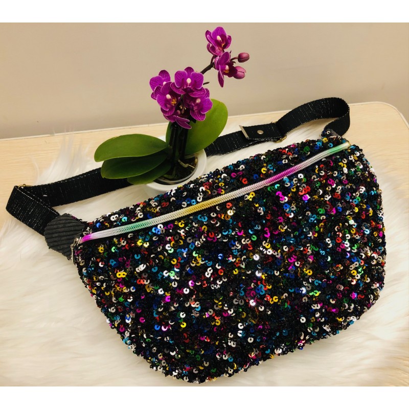 Sac banane pailleté taille XL